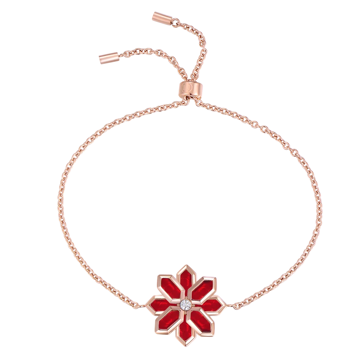 Lotus / Bracelet Red Rose Gold