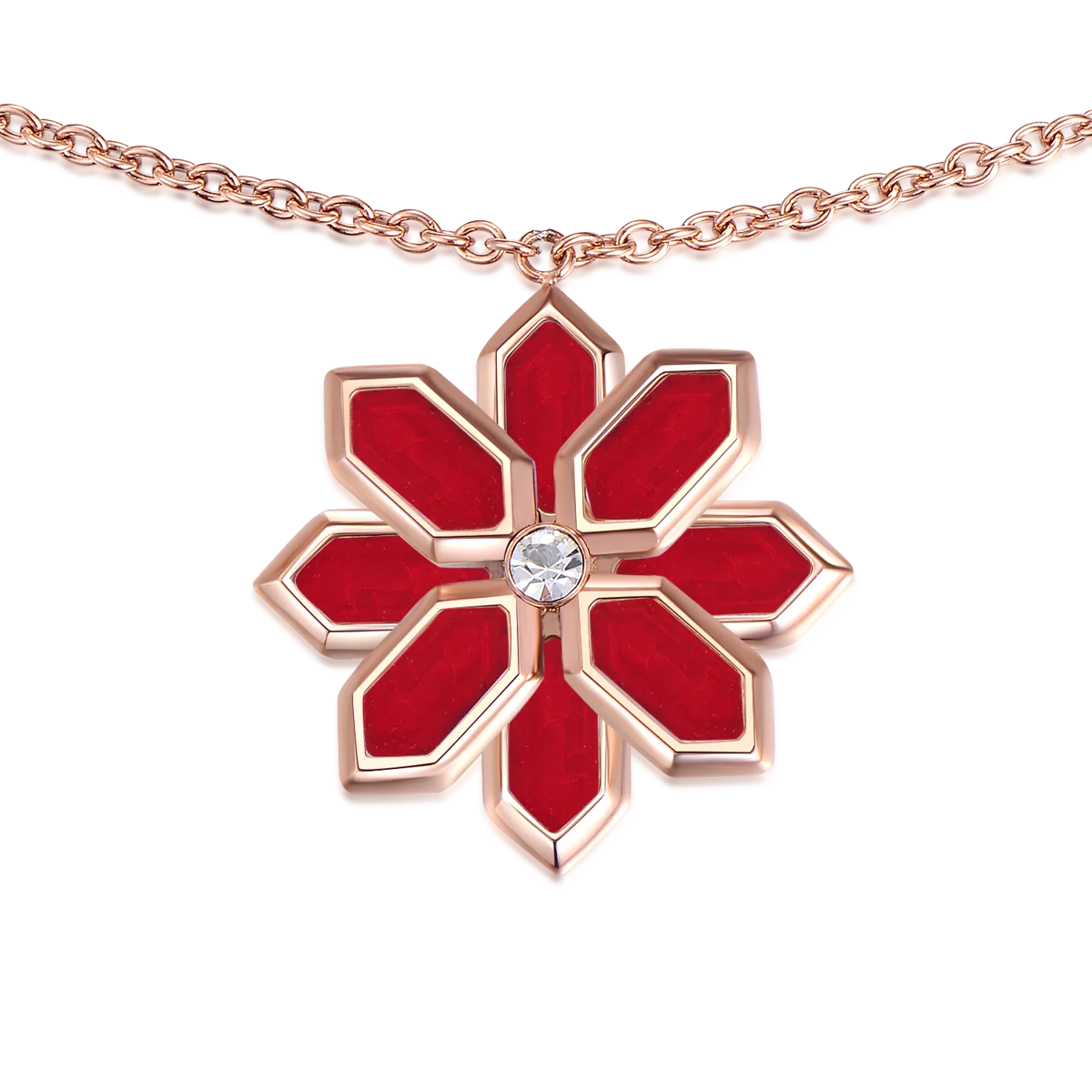 Lotus / Bracelet Red Rose Gold