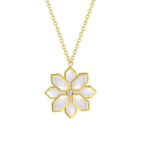 Lotus / Necklace Pearl Gold