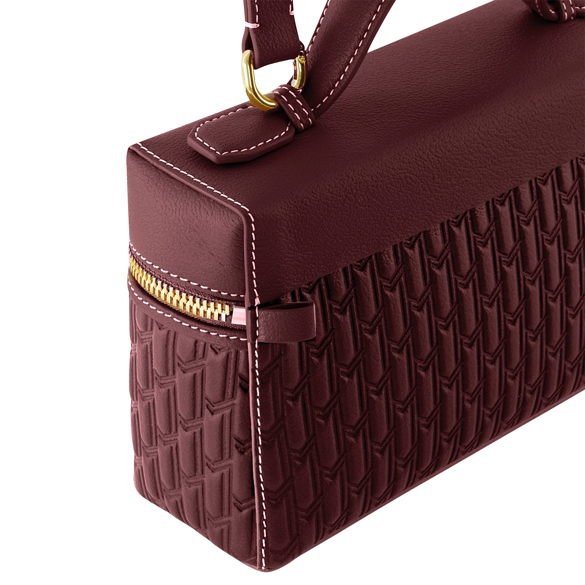 Maitha / Card Holder, Burgundy - Gift Set