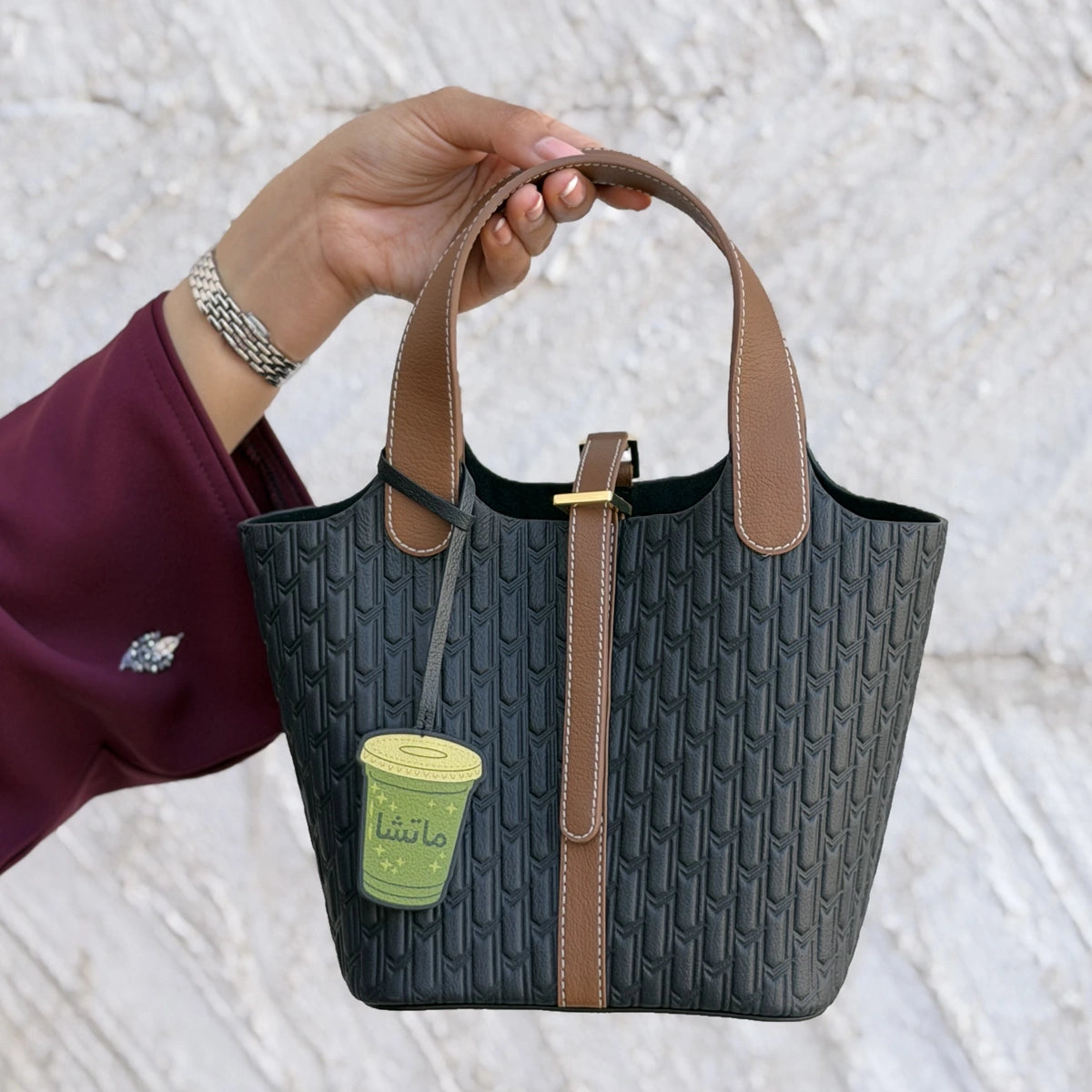 Leather Charm / Matcha