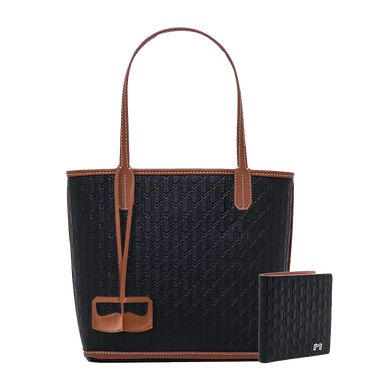 شنطة ميني توت / اسود مع تان