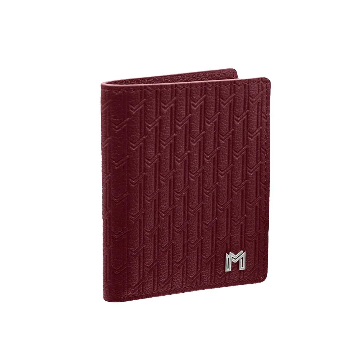 Camel Leather Burgundy / Silver