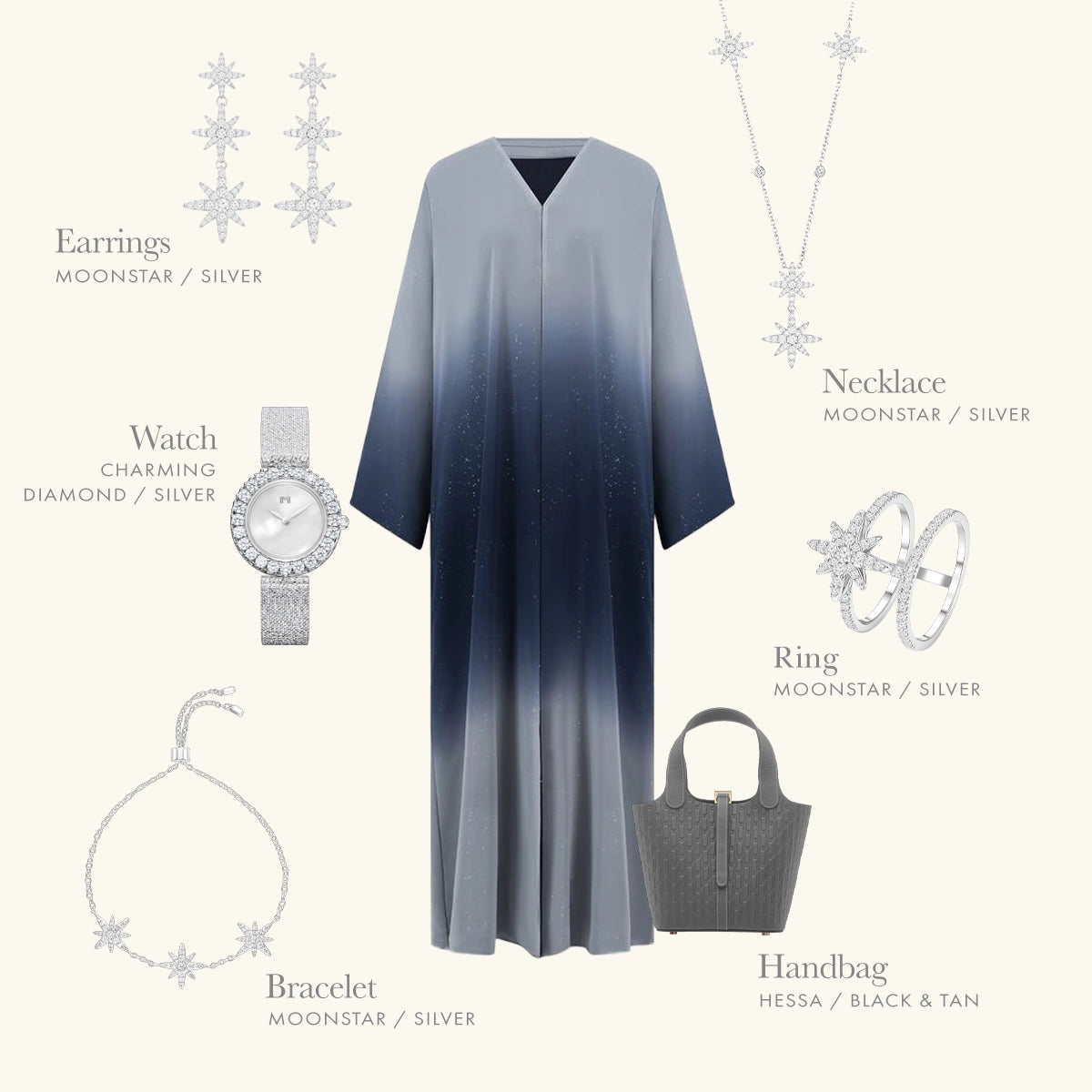 Moonstar_Multi_Necklace_Silver | MINIMALIST