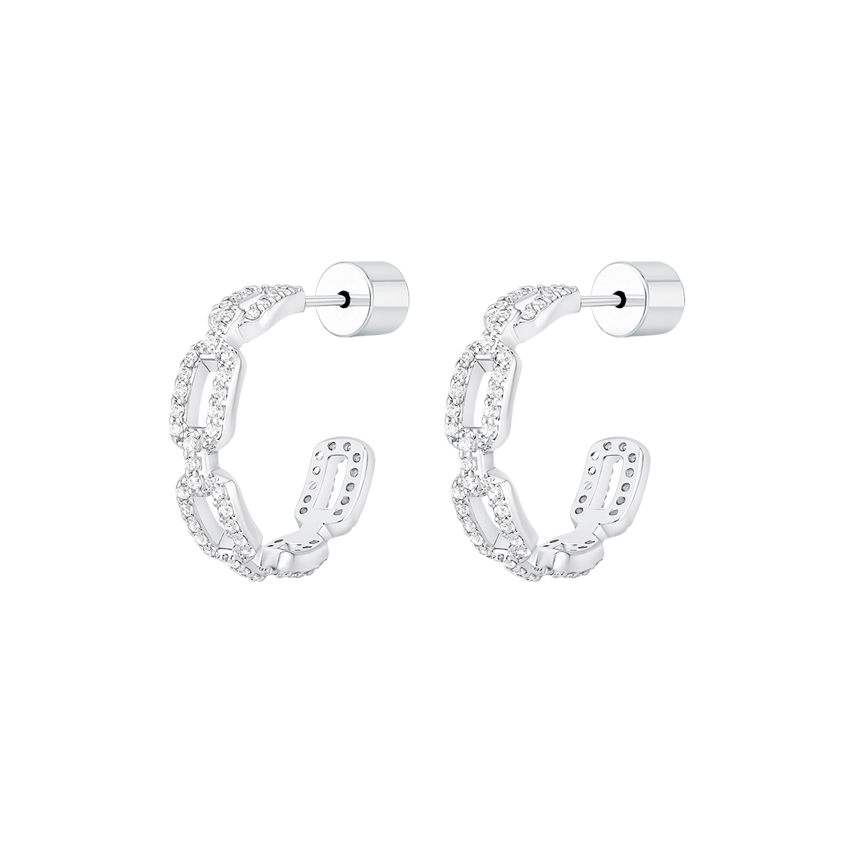 Links / Hoop Earrings Silver