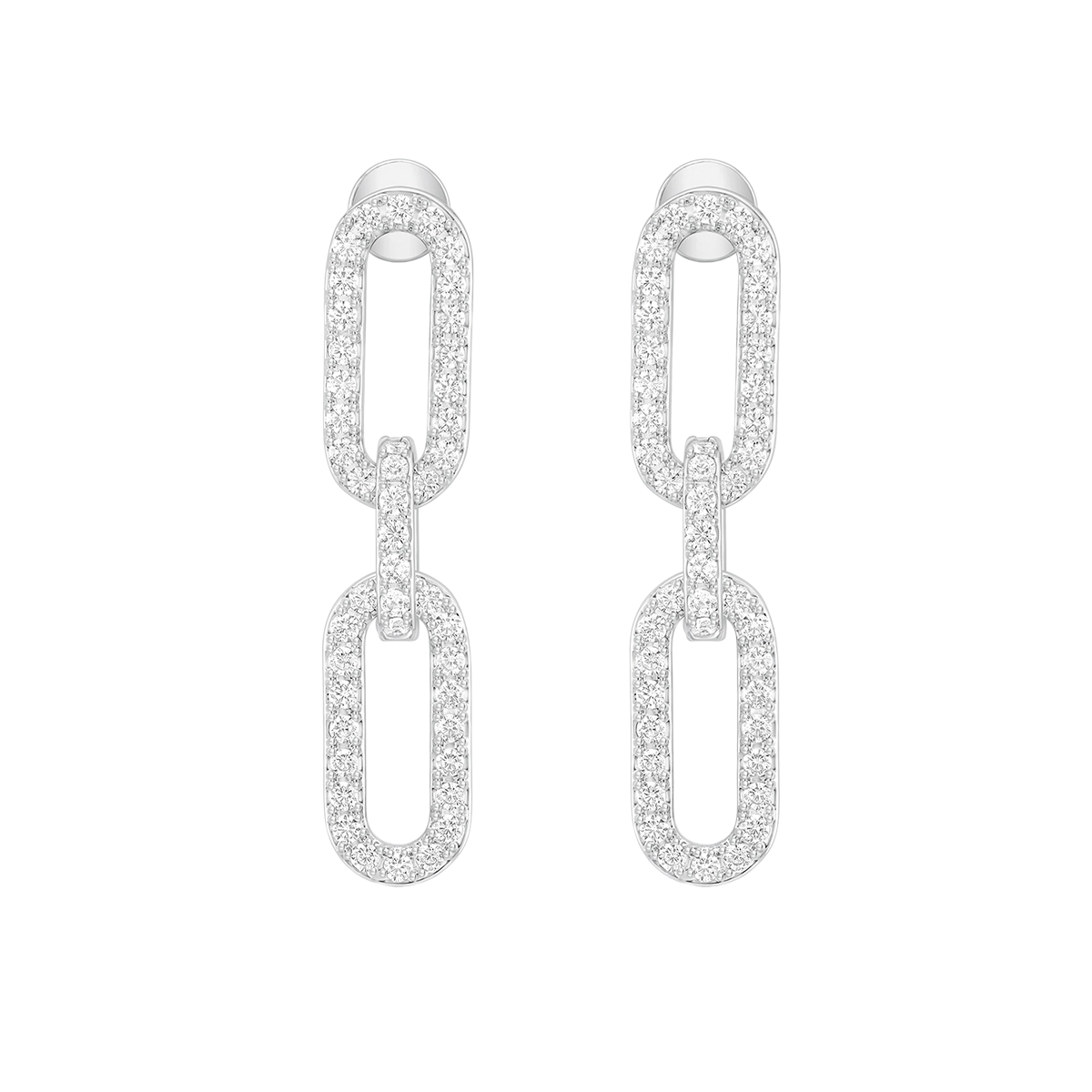 لينكس / أقراط طويلة باللون الفضي