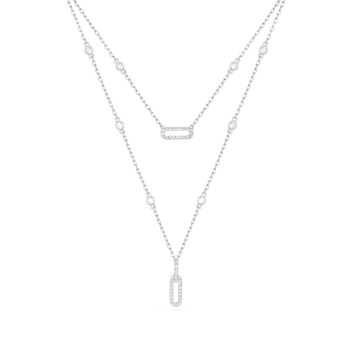 لينكس / قلادة بتصميم ثنائي باللون الفضي