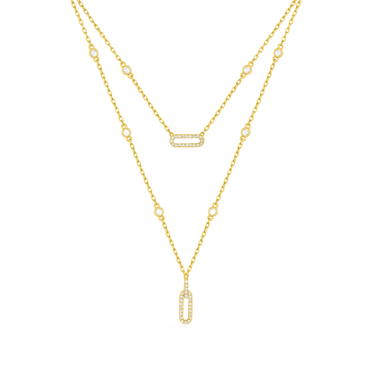 Links / Double Necklace Gold