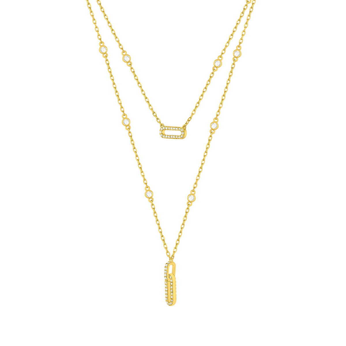 Links / Double Necklace Gold