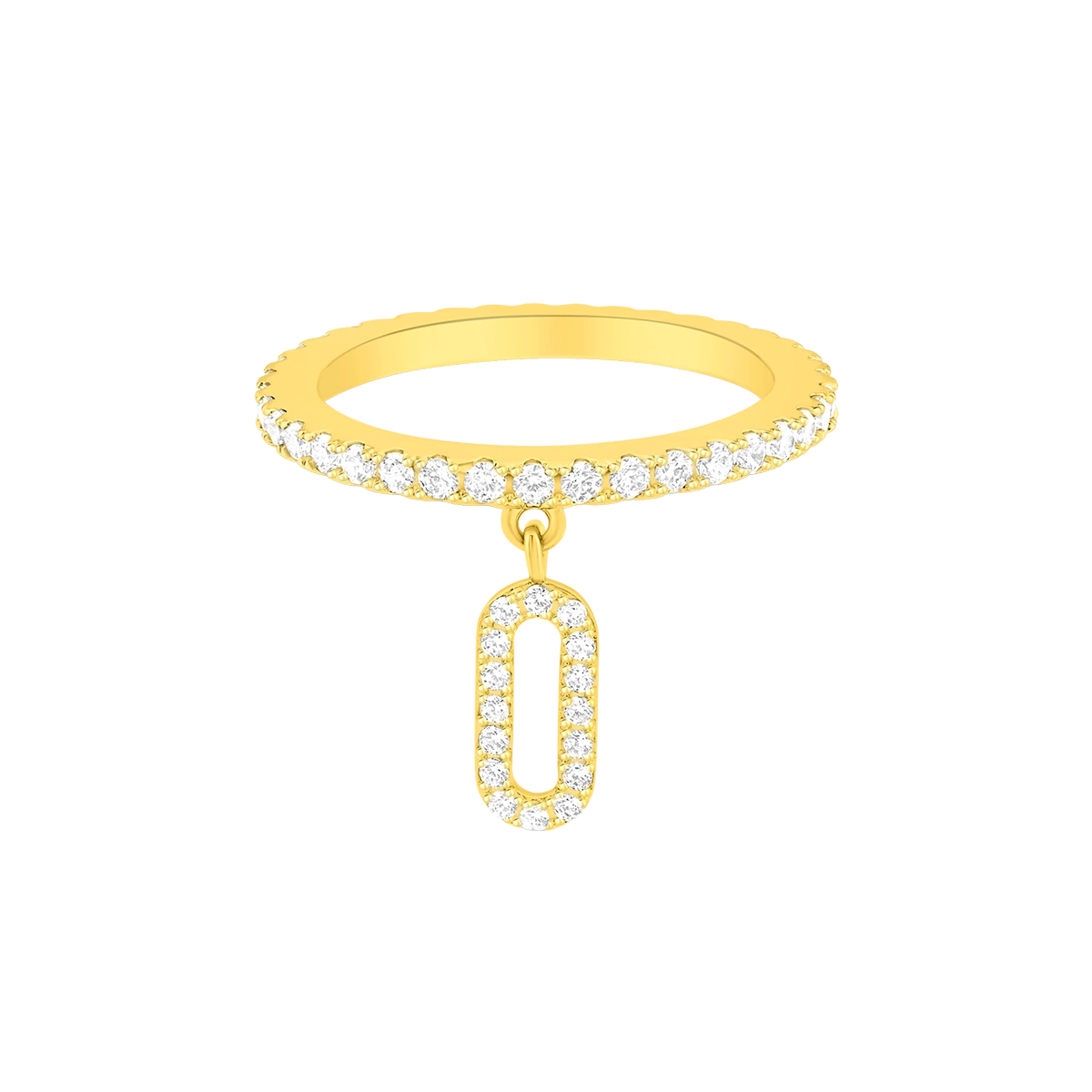 لينكس/ خاتم باللون الذهبي بتصميم ثنائي