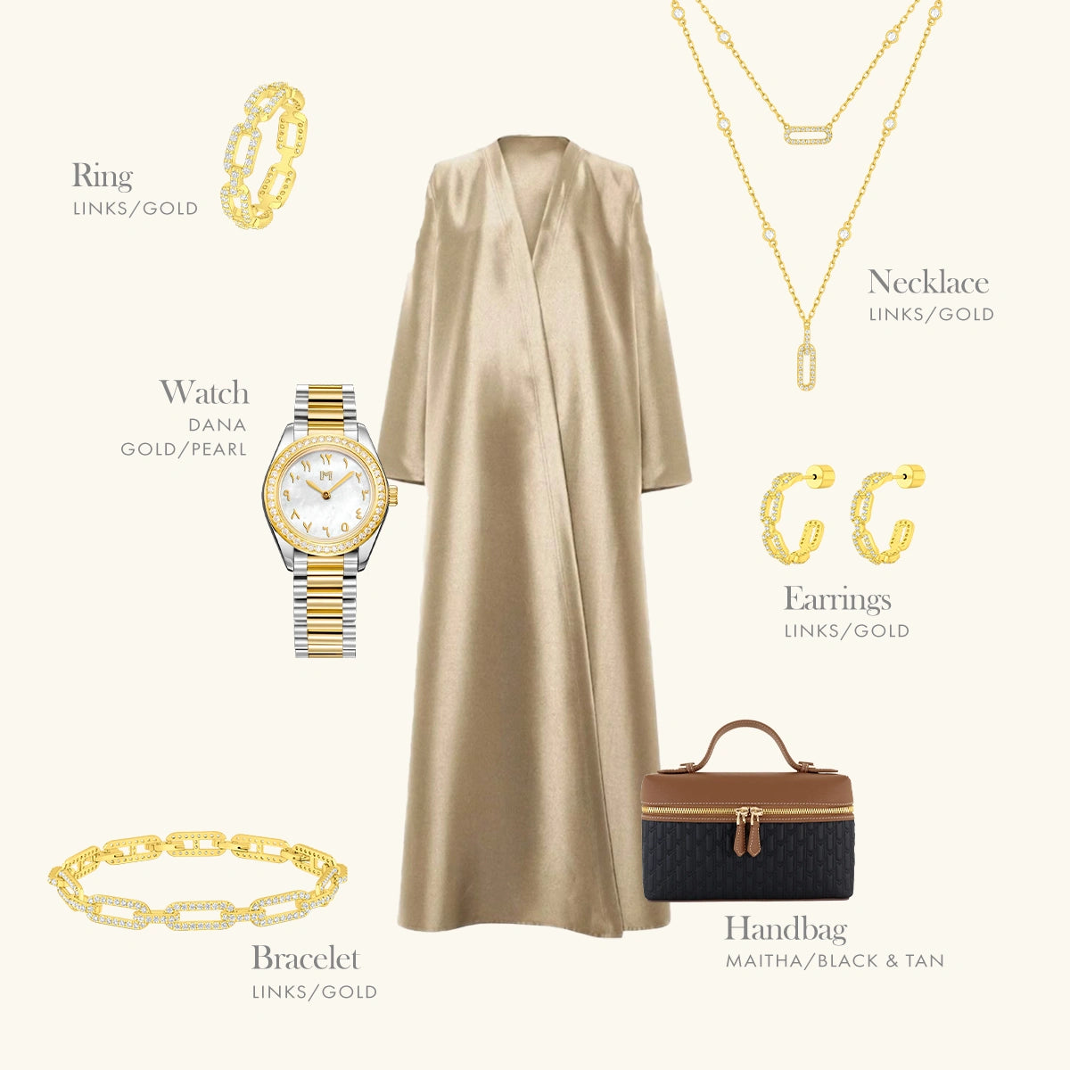 لينكس/ خاتم باللون الذهبي بتصميم متعدد