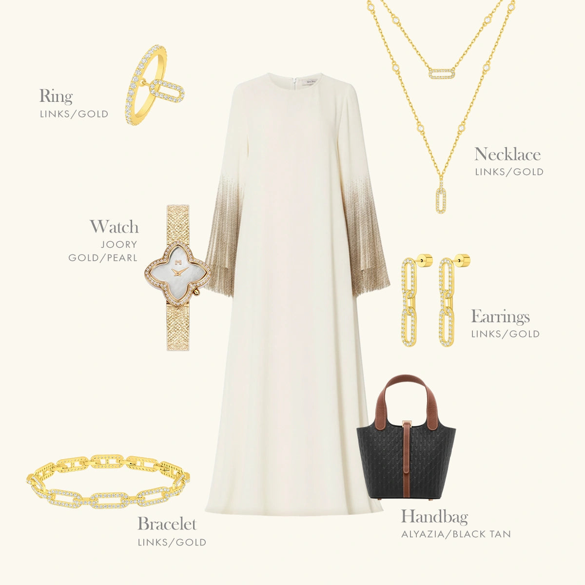 لينكس/ خاتم باللون الذهبي بتصميم ثنائي