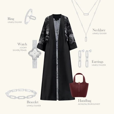 لينكس / أقراط طويلة باللون الفضي