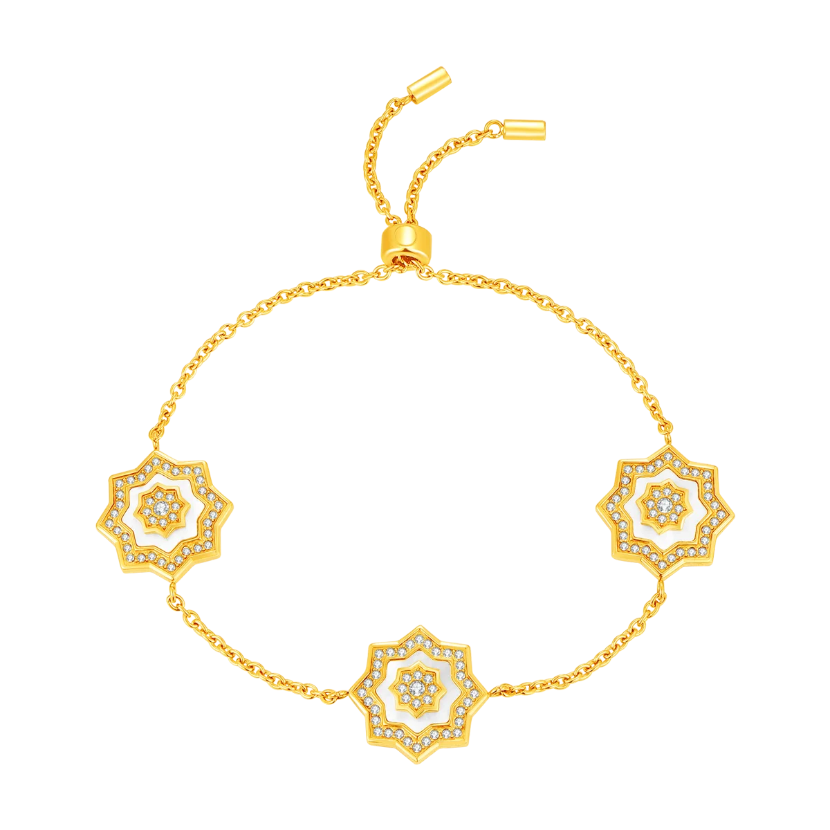 نجم / إسوارة اللؤلؤ باللون الذهبي