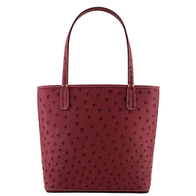 Mini Tote Ostrich Leather / Burgundy