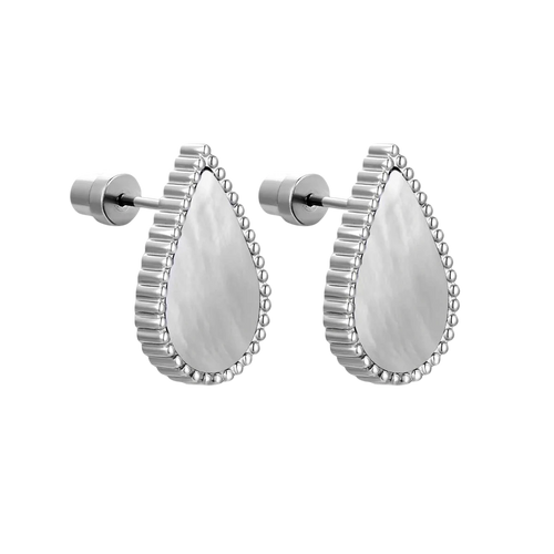 Drop / Earrings Pearl Silver