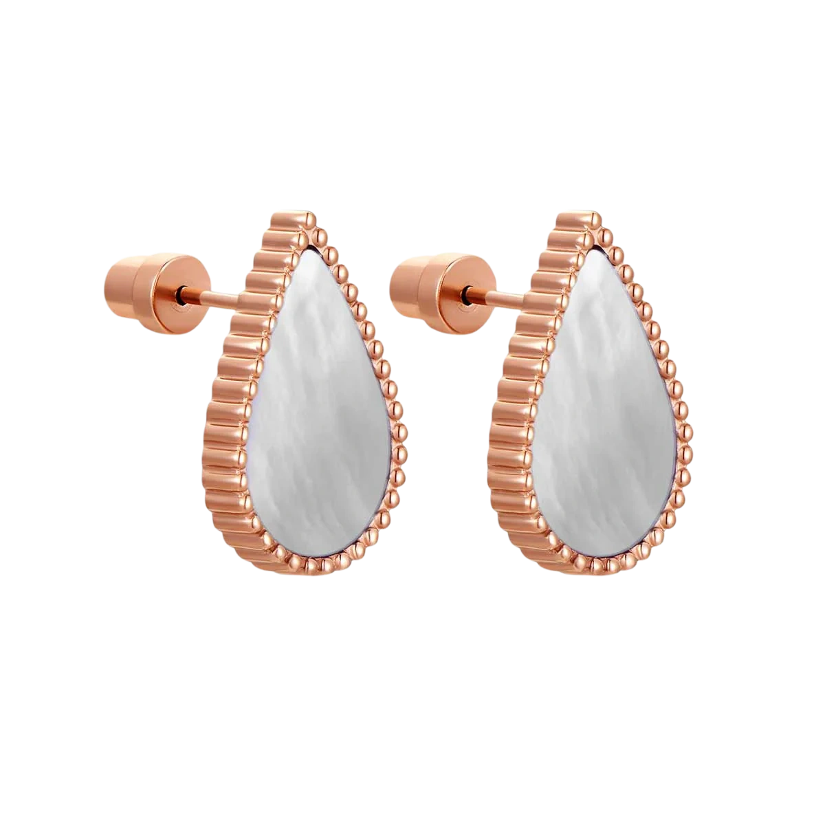 Drop / Earrings Pearl Rose Gold