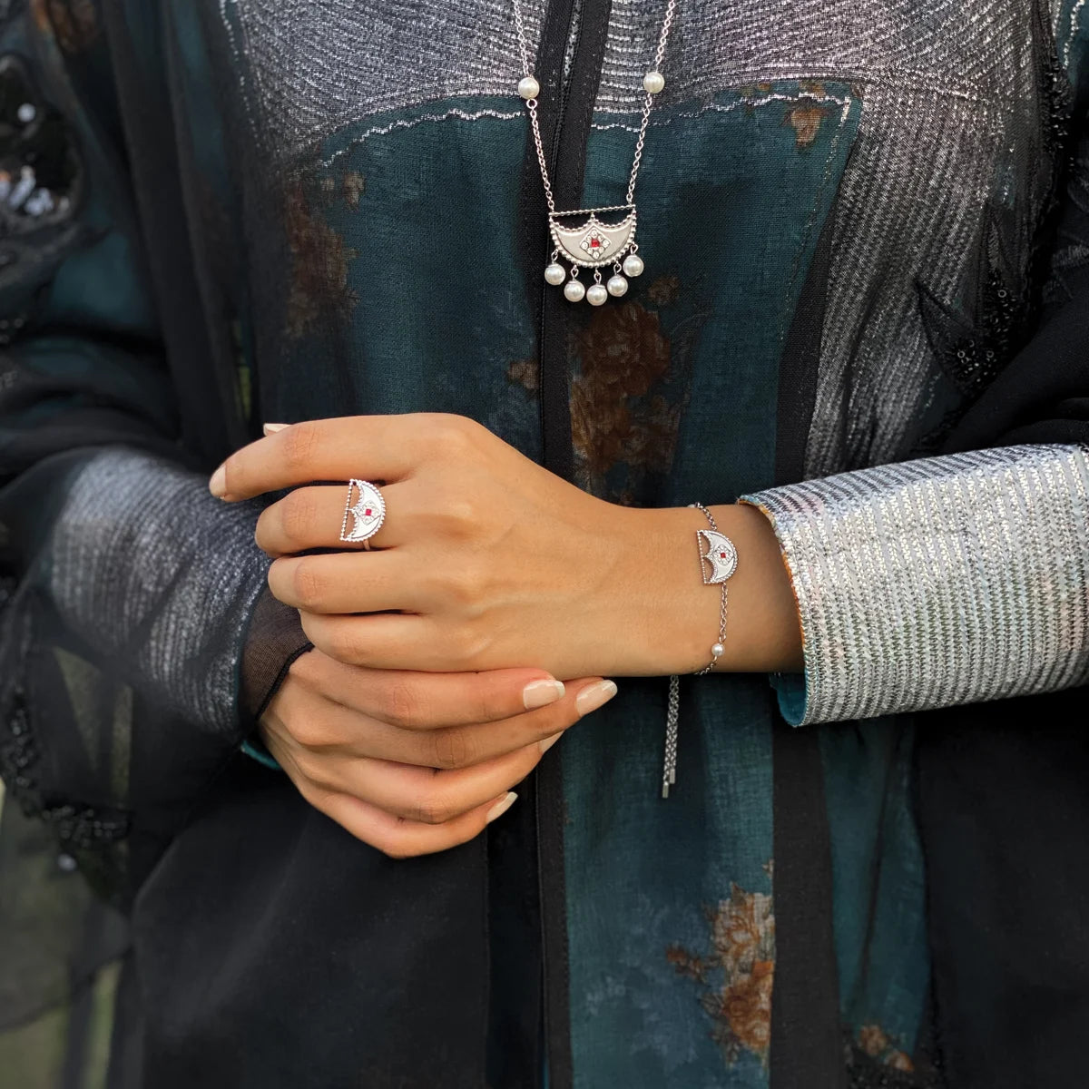 Shnaf / Bracelet Pearl Silver