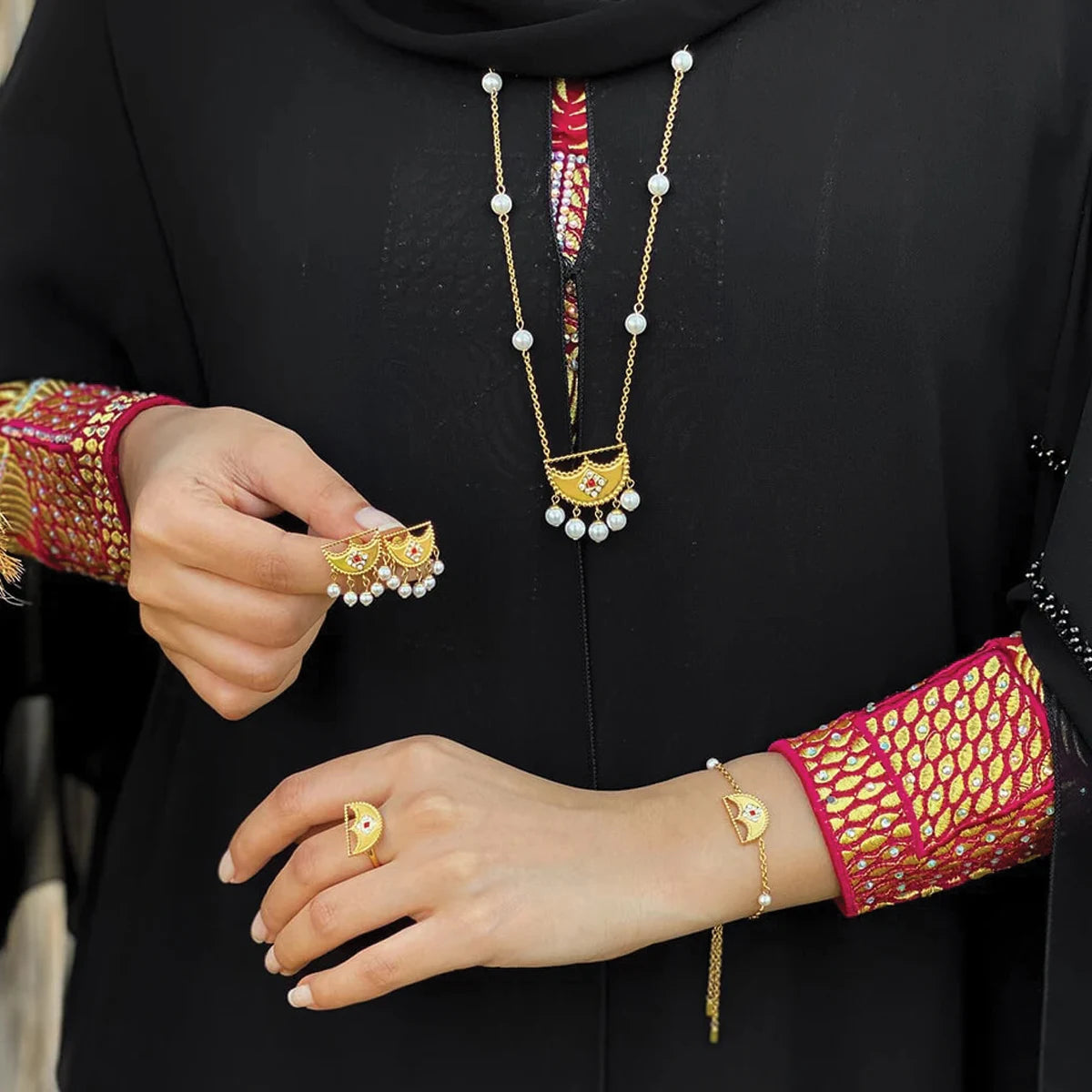 Shnaf / Bracelet Pearl Gold