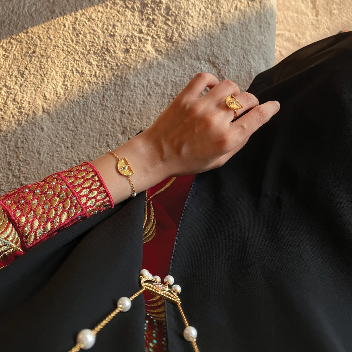 Shnaf / Bracelet Pearl Gold