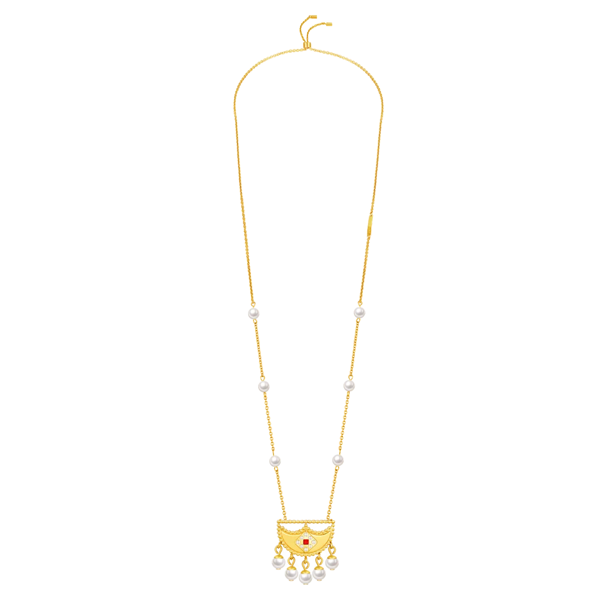 Shnaf / Necklace Pearl Gold