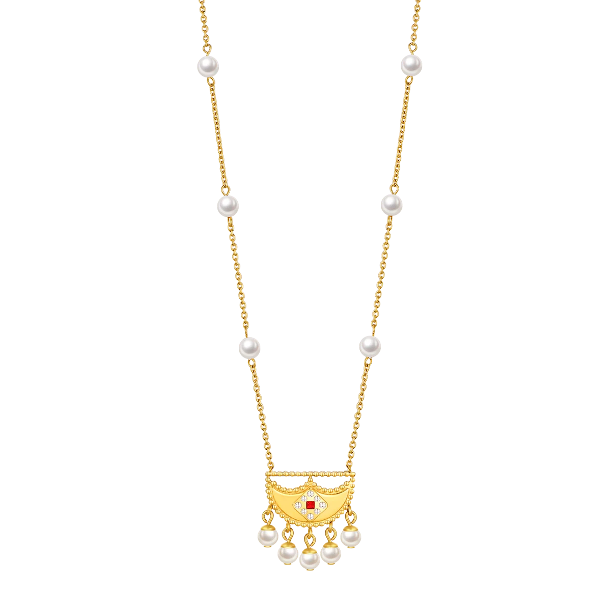 Shnaf / Necklace Pearl Gold
