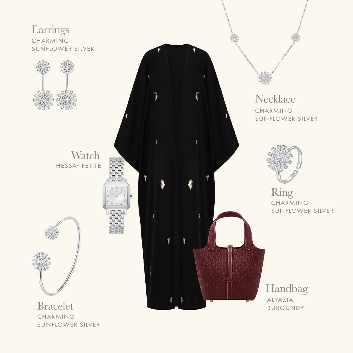 Charming Sunflower / Earrings Silver