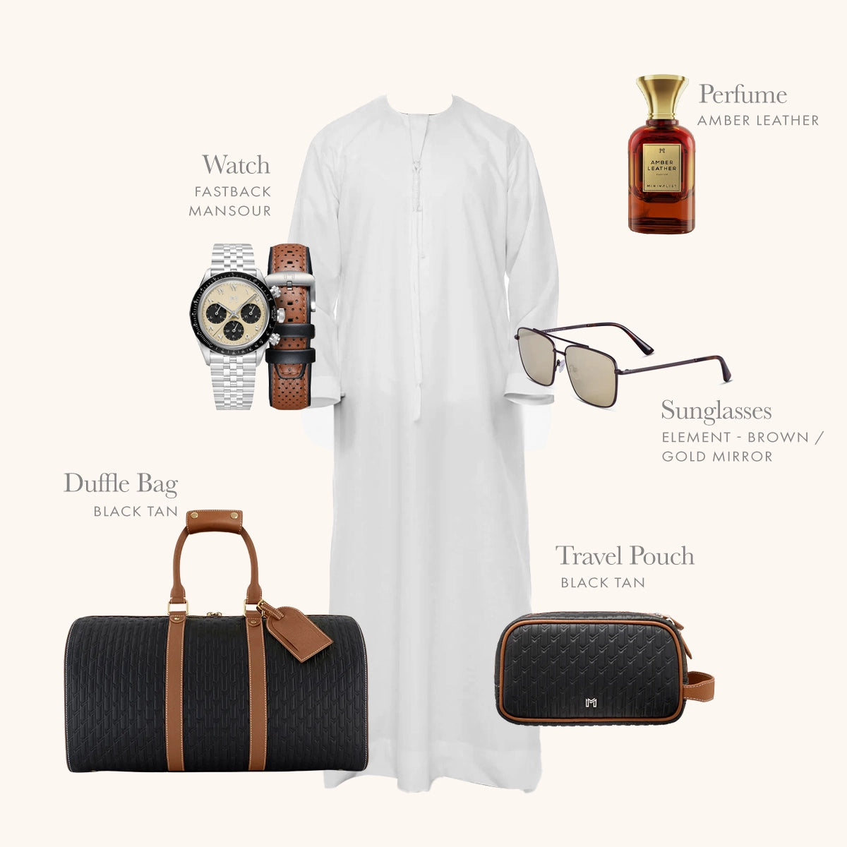 Duffle Bag / Black and Tan