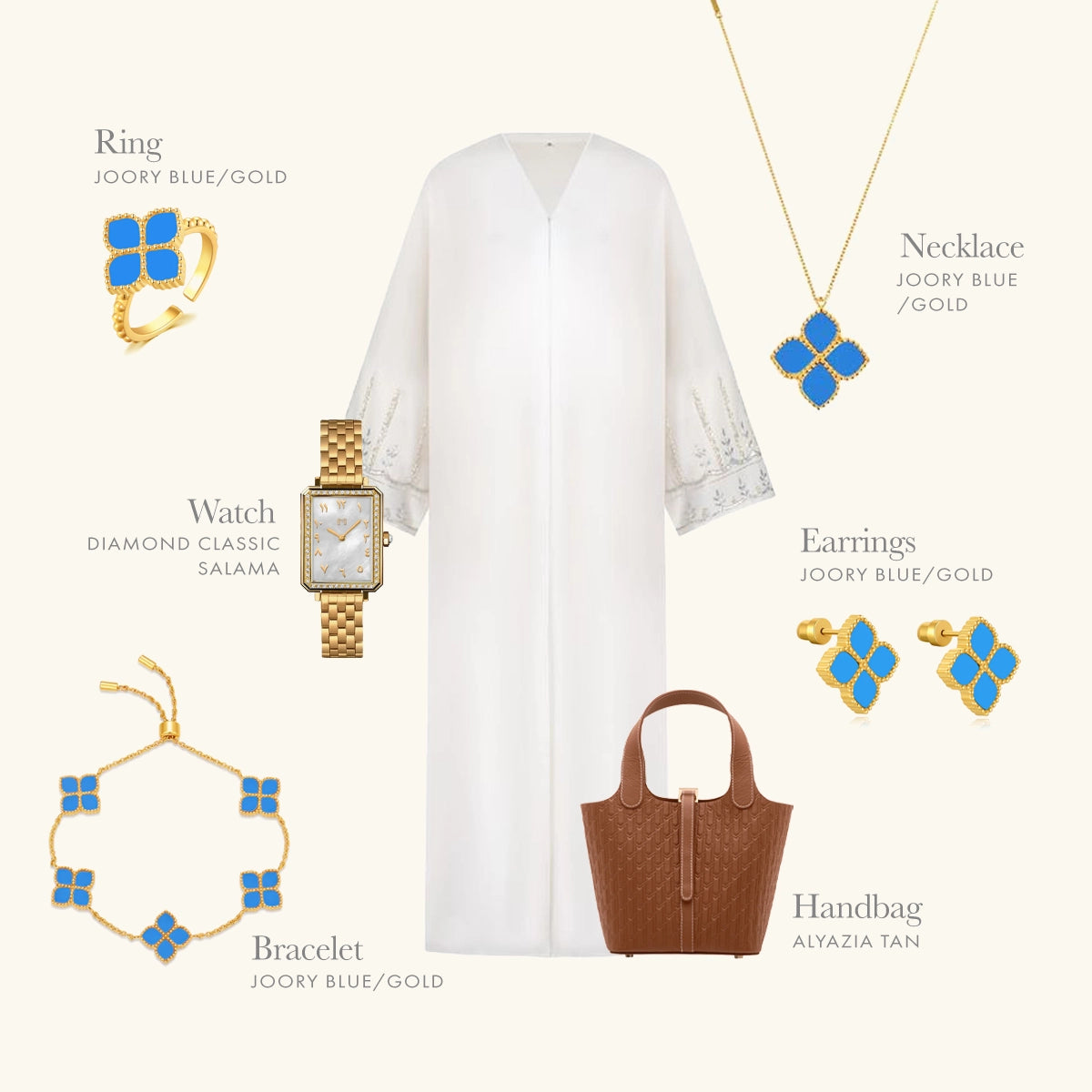 Joory / Necklace Teal Gold