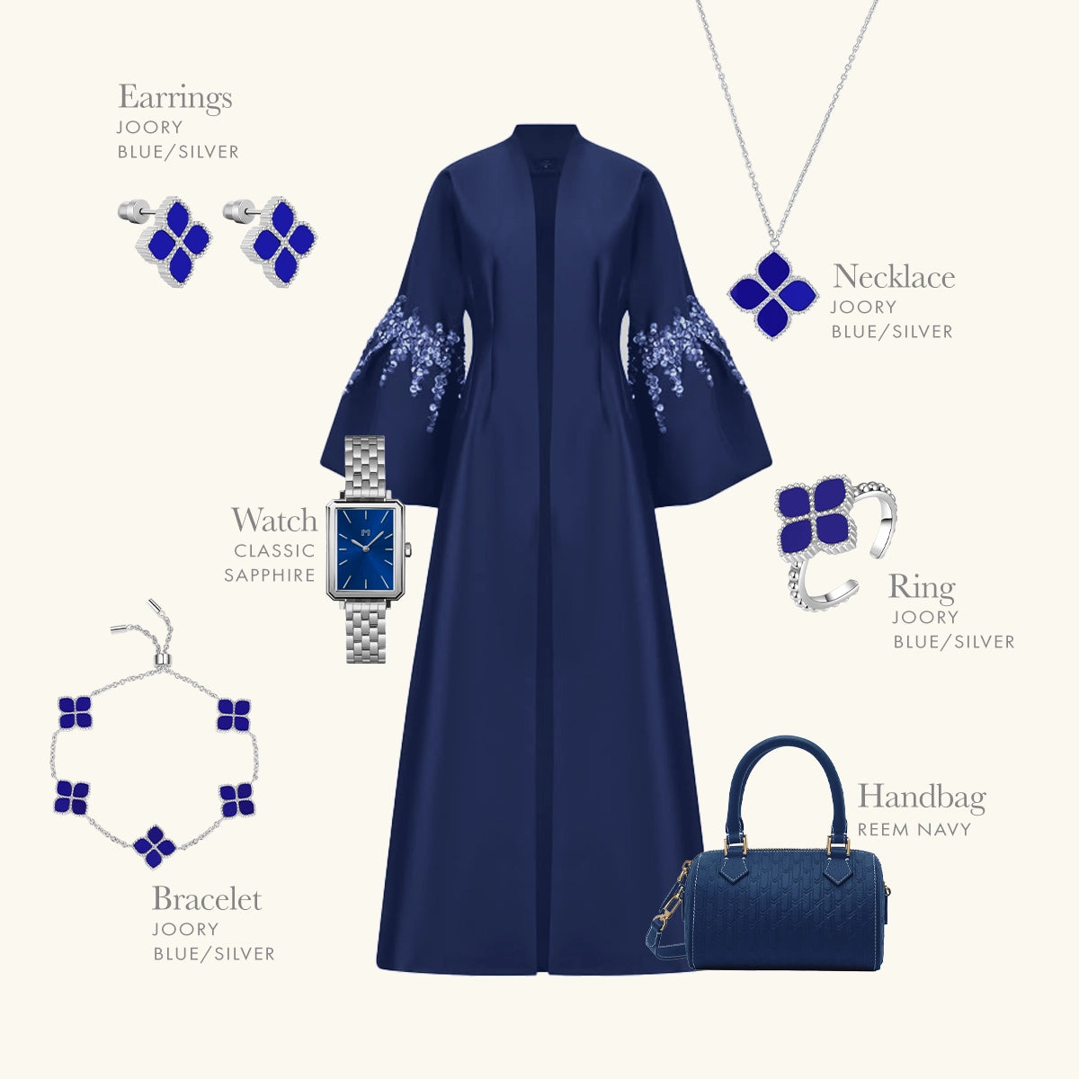 Joory / Bracelet Blue Silver