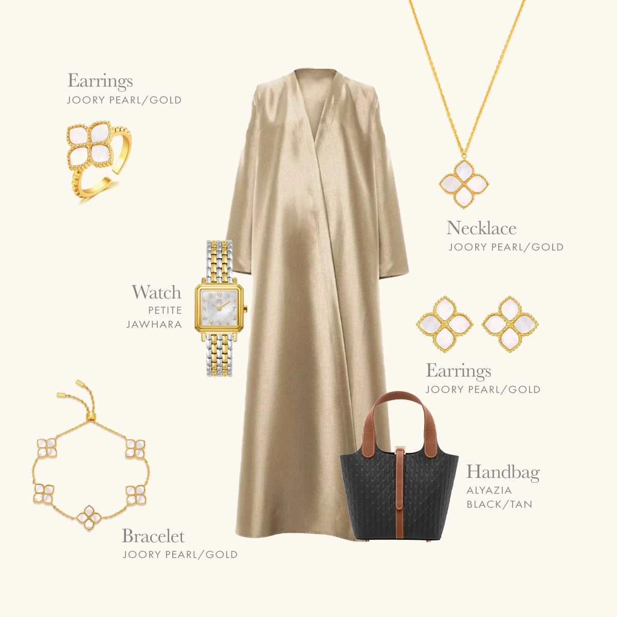 Joory / Earrings Pearl Gold