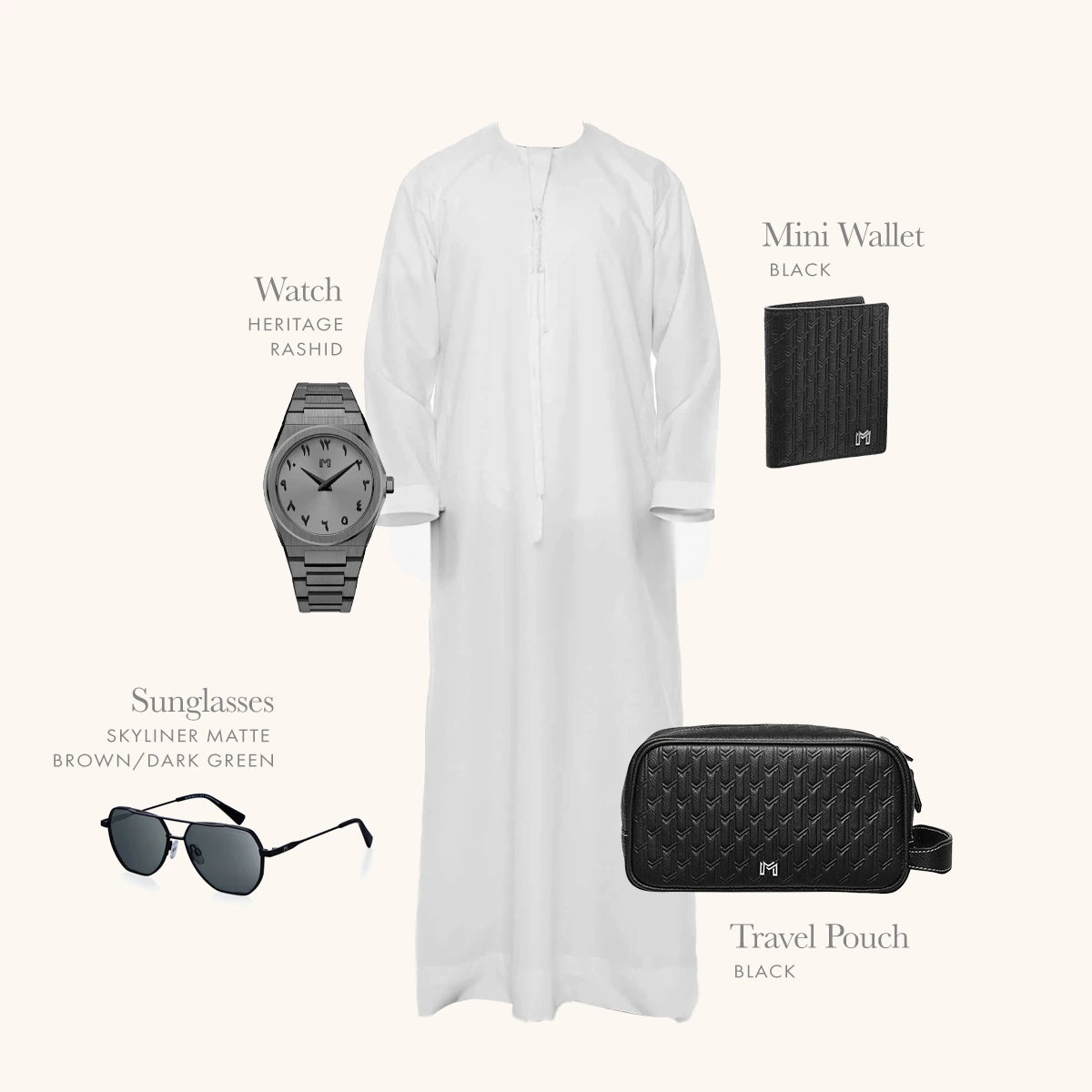 Travel Pouch Black / Silver