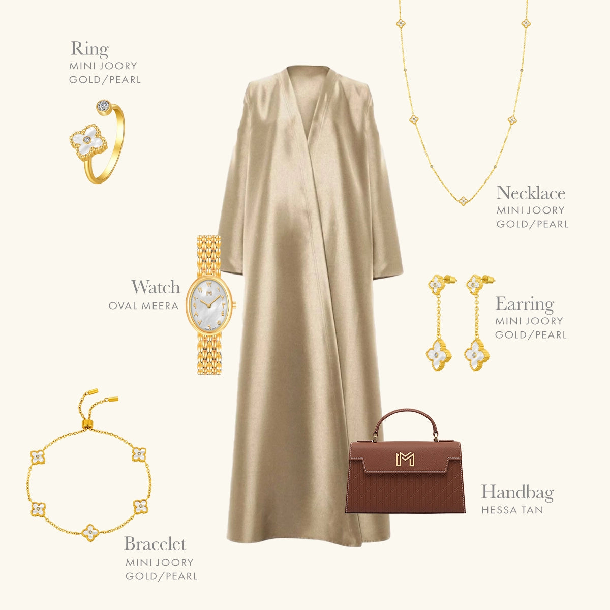 Mini Joory / Necklace Pearl Gold