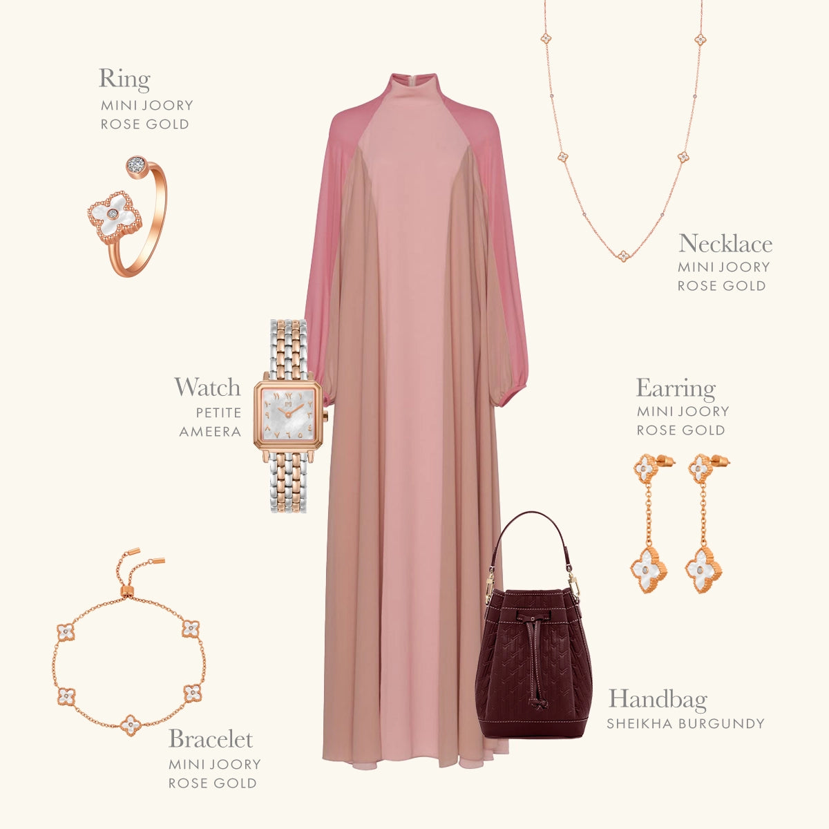 Mini Joory / Necklace Pearl Rose Gold