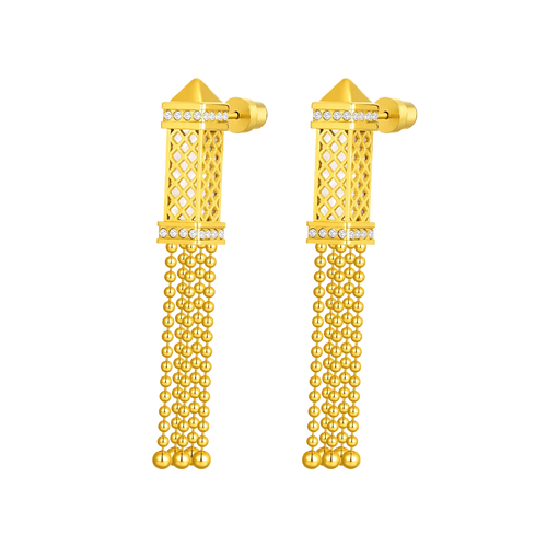 Tassel / Earrings Pearl Gold
