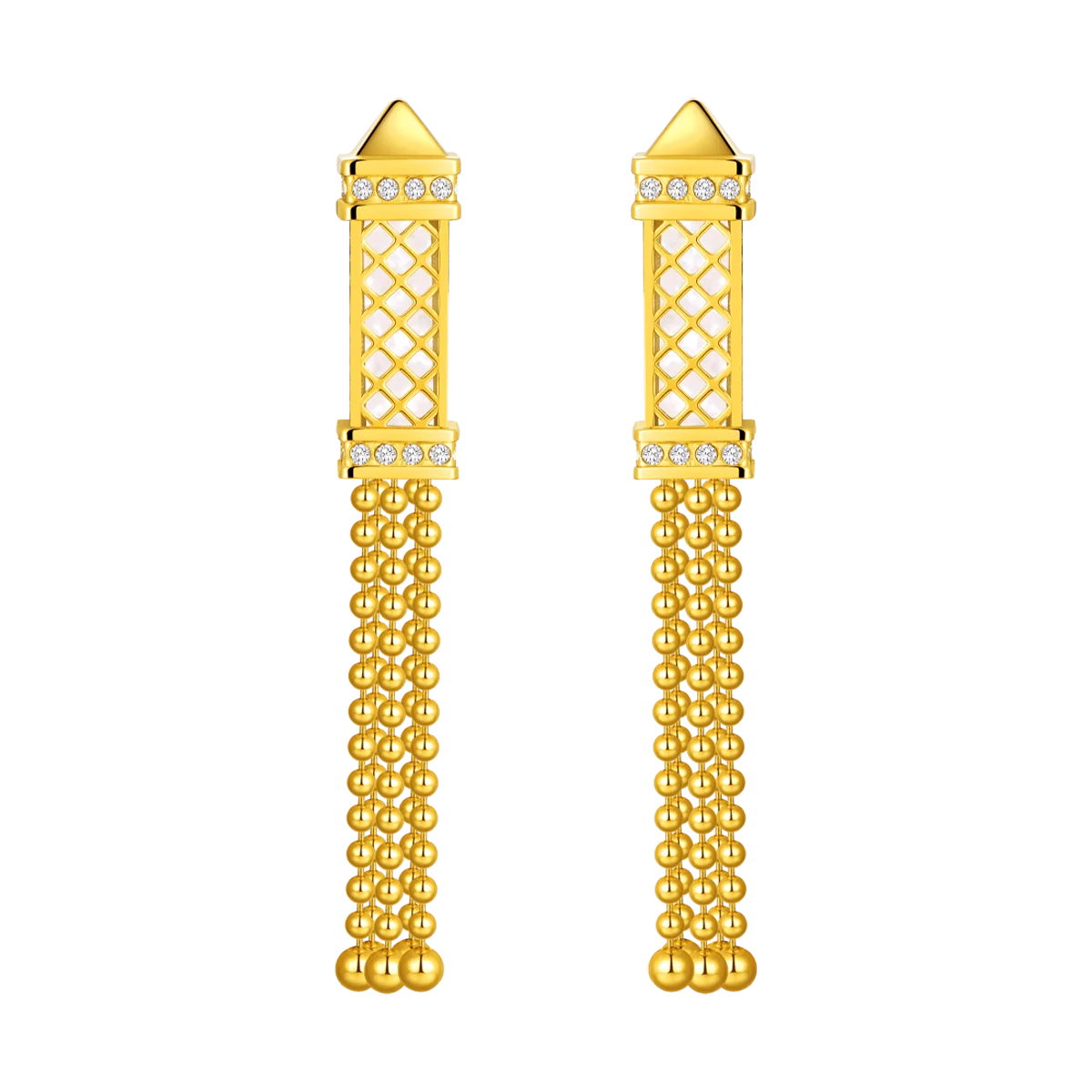 Tassel / Earrings Pearl Gold