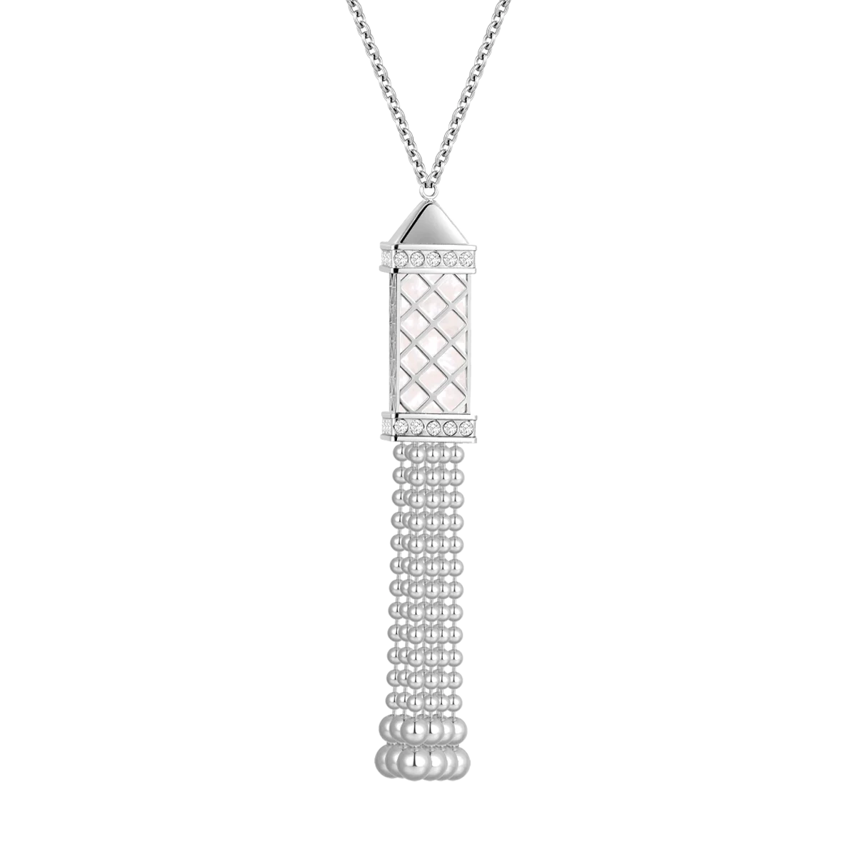 Tassel / Necklace Pearl Silver