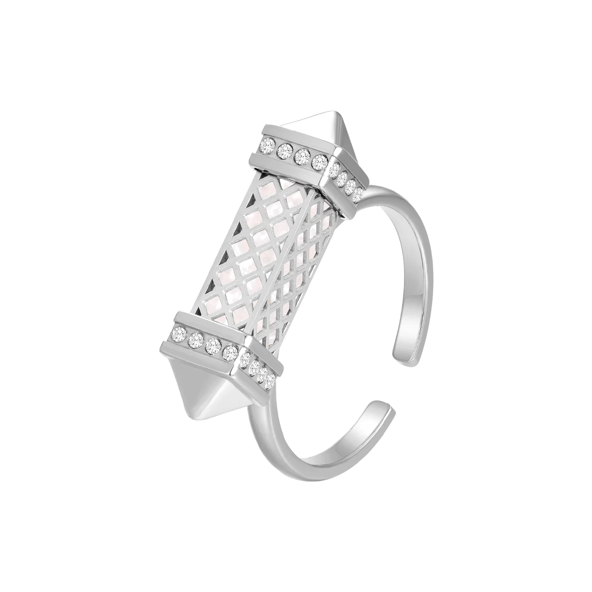 تاسل /خاتم اللؤلؤ باللون الفضي