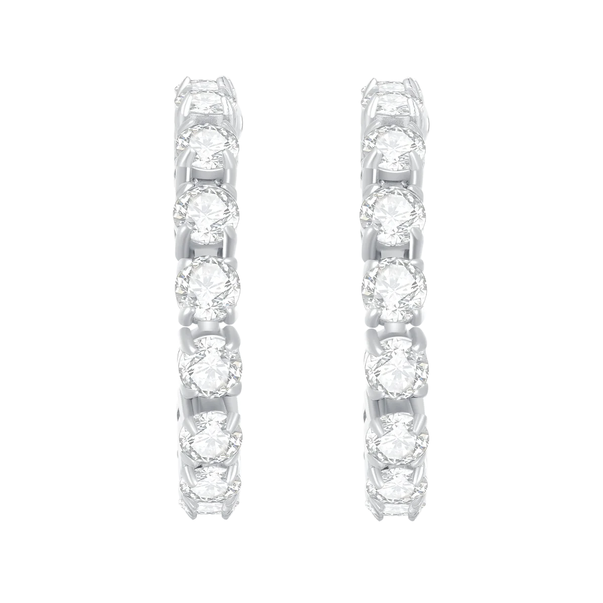 تنس / أقراط باللون الفضي