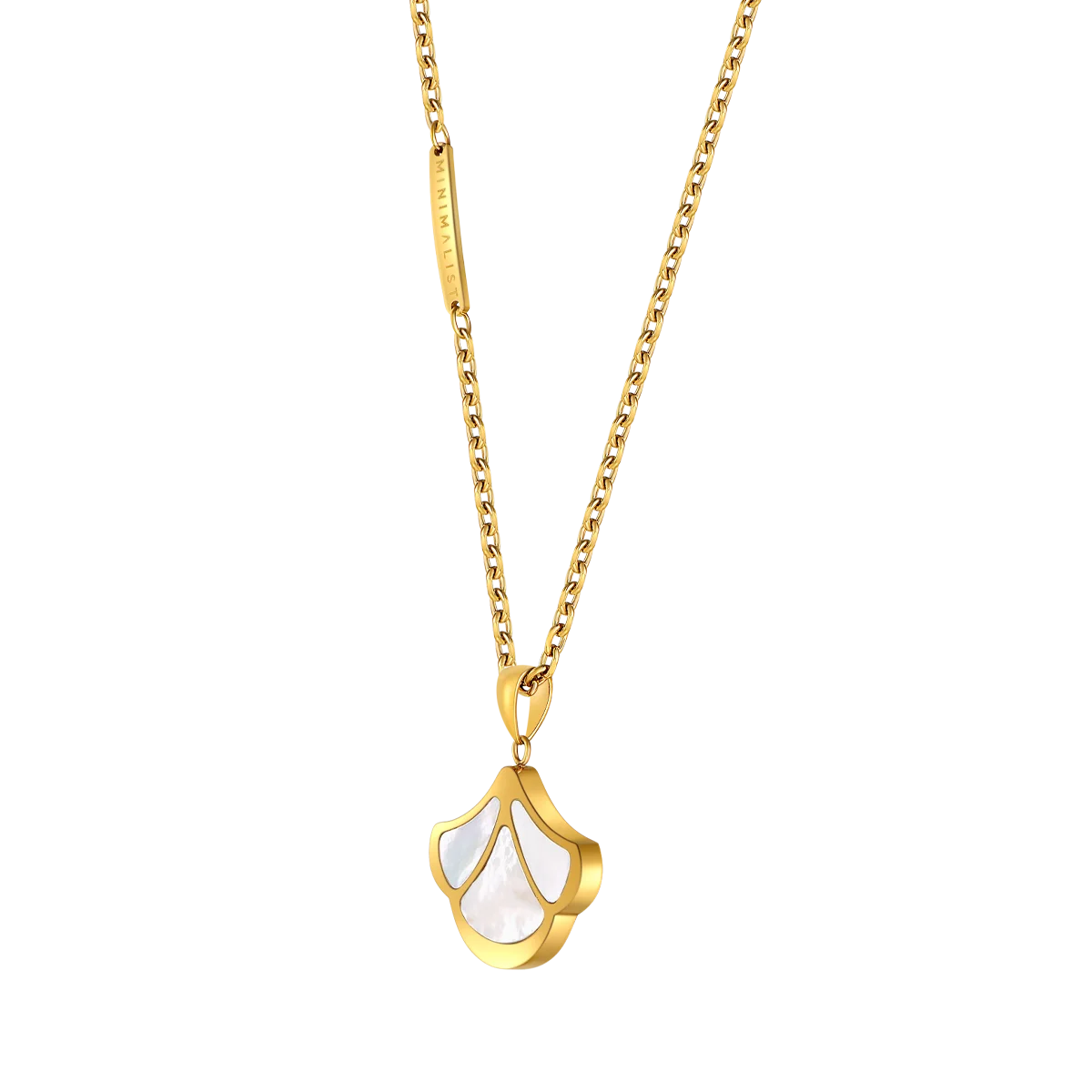 Tulip / Necklace Pearl Gold