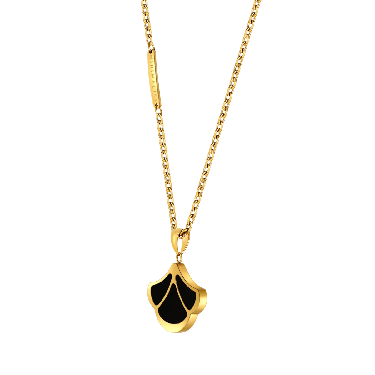 Tulip / Necklace Black Gold