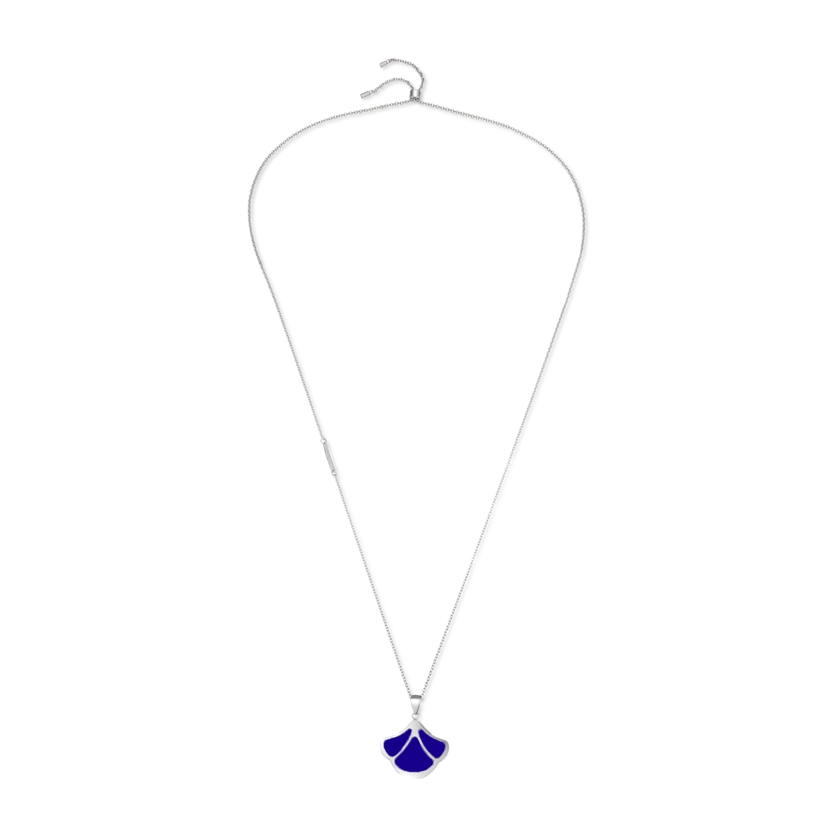 Tulip / Necklace Blue Silver