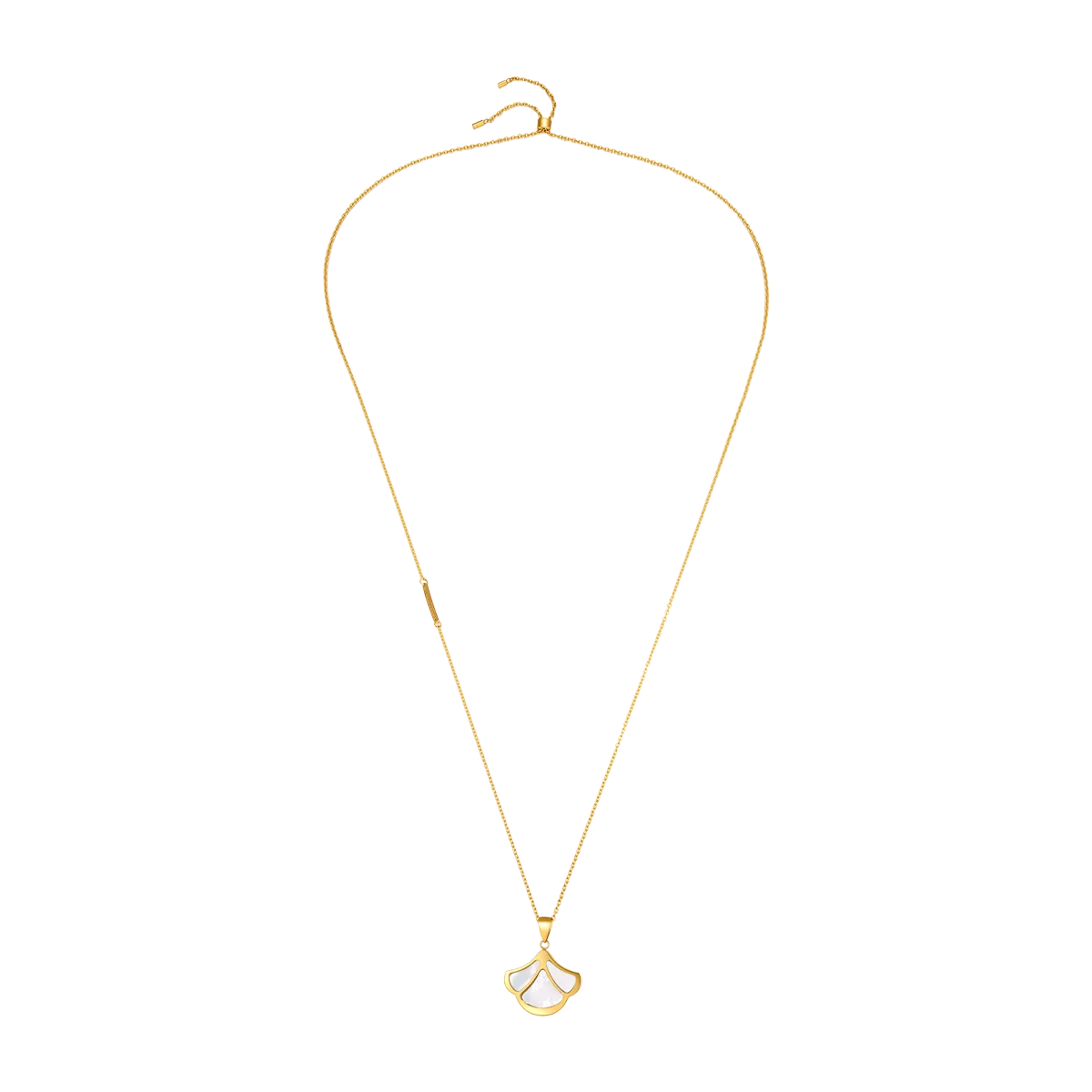 Tulip / Necklace Pearl Gold