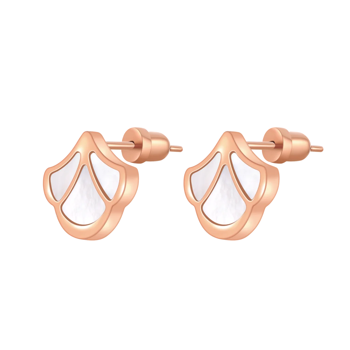 Tulip / Earrings Pearl Rose Gold