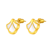 Tulip / Earrings Pearl Gold