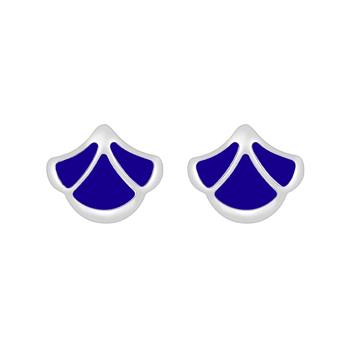 توليب / أقراط أزرق و فضي