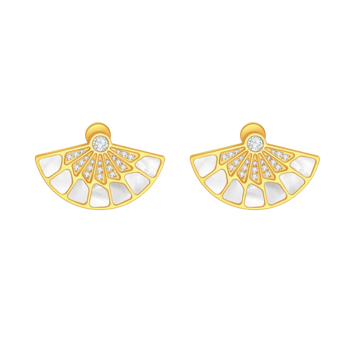 Fan / Earrings Gold