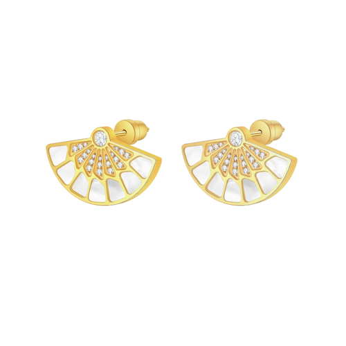 Fan / Earrings Gold
