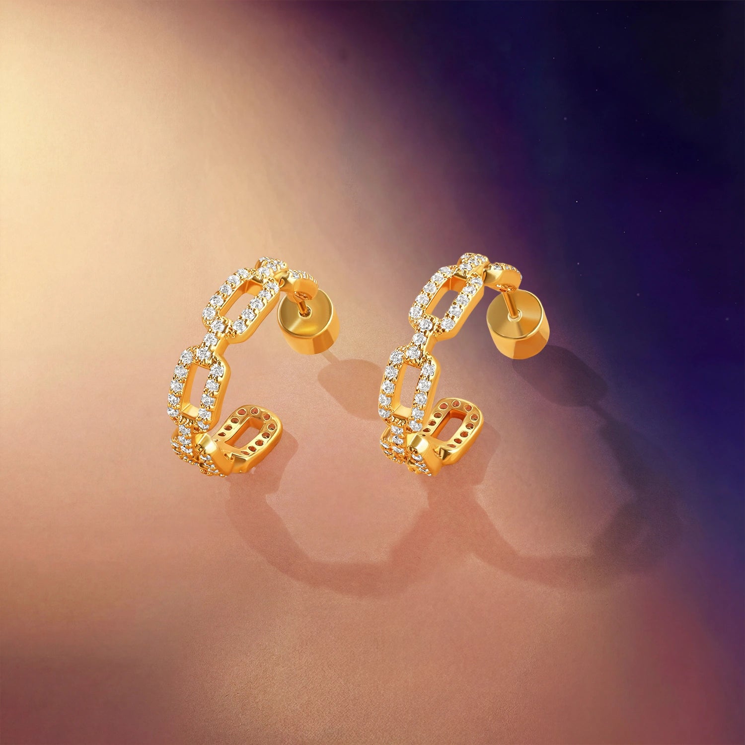 Links / Hoop Earrings Gold