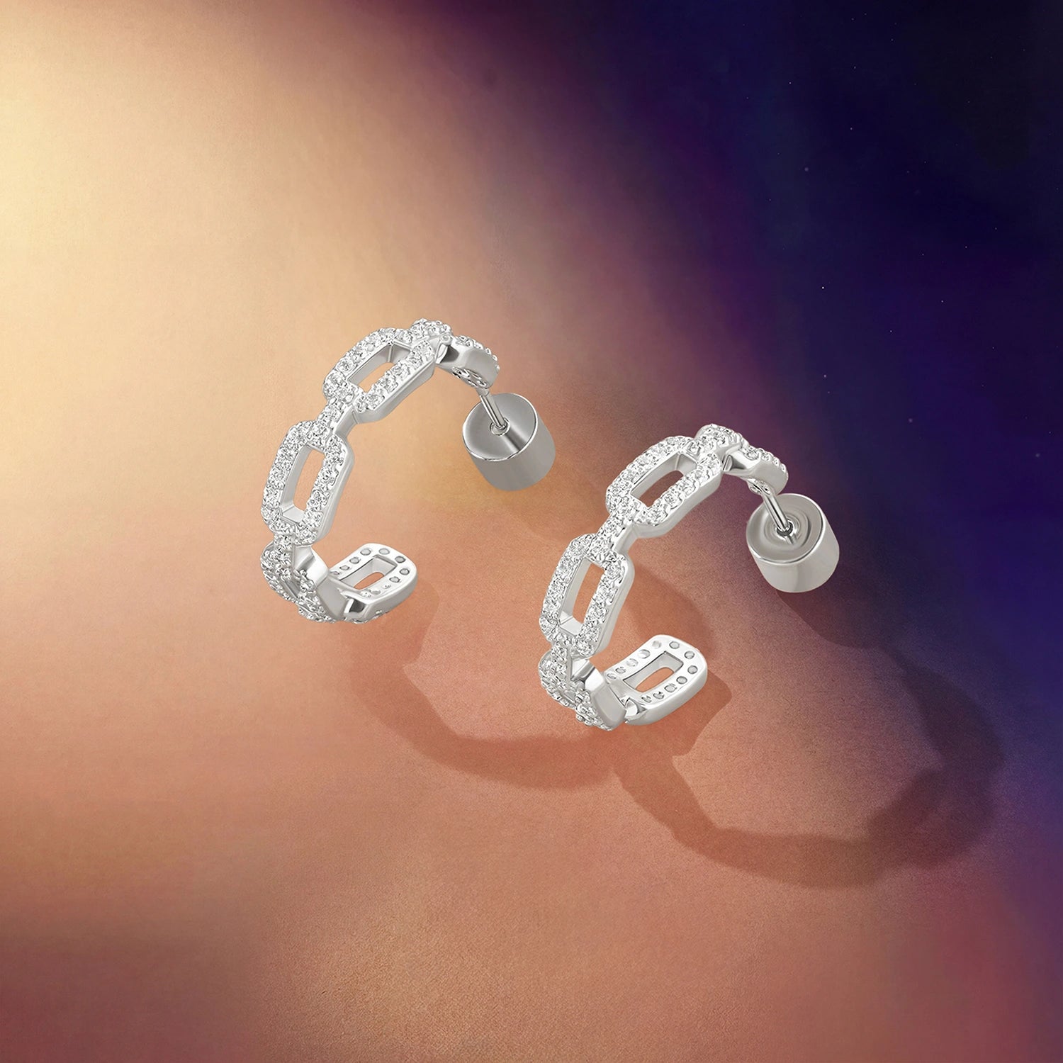 Links / Hoop Earrings Silver